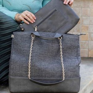 BÉIS Every Tote- Grey -read full description